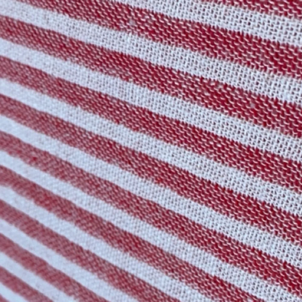 RLH Stripe Bag Red Natural Loom Weave Organic Cotton Travelin’ Light REwork NEW!
